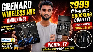 ₹999 Ka Wireless Mic 😱 | Grenaro Mic Unboxing & Sound Test | Worth Buying?