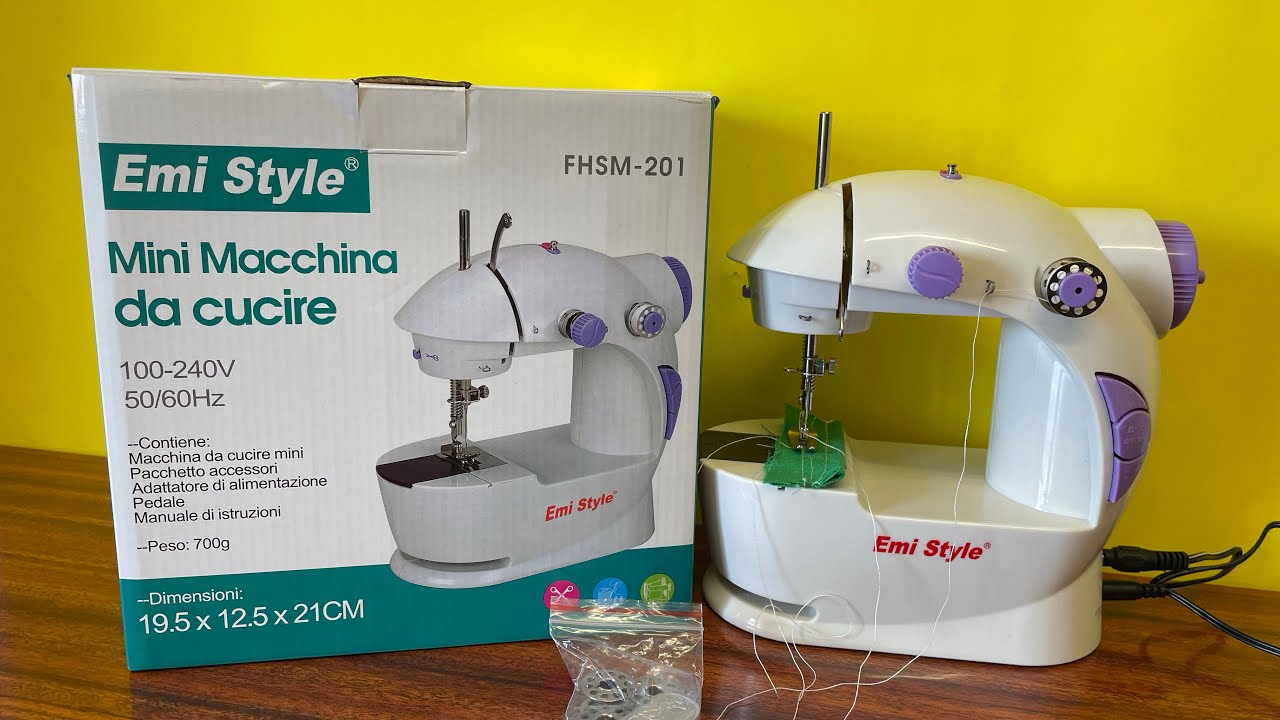 Oddly Satisfying Unboxing Mini Sewing Machine Emi Style máquina de