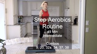 Step Aerobics Routine, 49 min, Intermediate (Red)