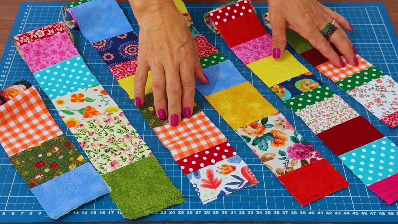 Como transformar SOBRAS de RETALHOS em um TAPETE Lindo e FÁCIL😍