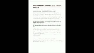 Ammo 49 Exam 2024 With 100 Correct Answers