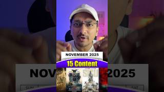 Upcoming Moviesseries In November 2025