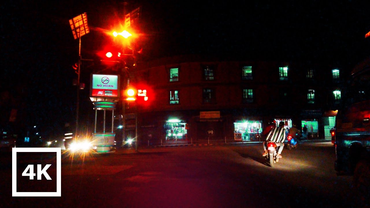 Virtual Drive Tour of Kathmandu at Night - ASMR | Binaural City Traffic Sounds | 4k 3D AUDIO