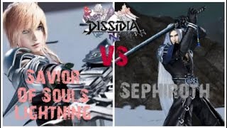 Dissidia NT Lightning vs Sephiroth 1v1 match