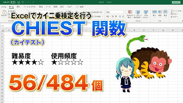 Excelでカイ二乗検定を行うCHITEST（カイ・テスト） 関数
