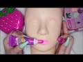 Asmr kids makeup on mannequin head whispering tapping makeup sounds for sleep