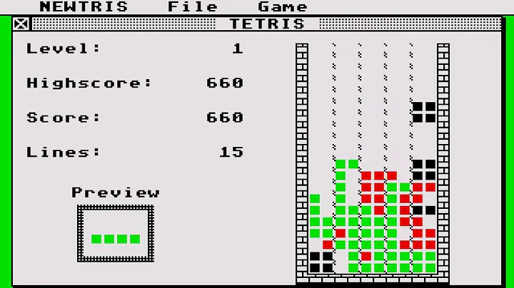 ATARI ST Newtris NEW TRIS TETRIS CLONE In 1990 By Alexander Newton Borrmann PD STE