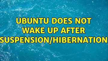 Ubuntu does not wake up after suspension/hibernation