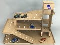 DIY toy car parking hot wheels with lift - Cardboard toy