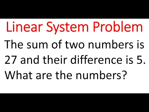 Finding Two Numbers Whose Sum is 27 & Difference Is 5