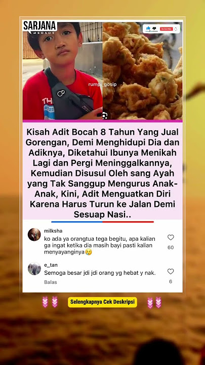 NYESEK‼️ Bocah 8 tahun jualan gorengan, untuk bertahan hidup beserta adiknya😭 #fyp #trendingshorts