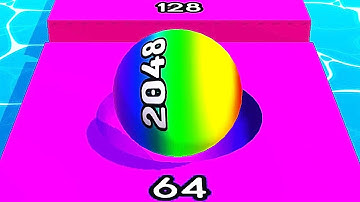 Faster Run 2048 - Ball game 3D ! All Levels Gameplay Part 210 android,ios