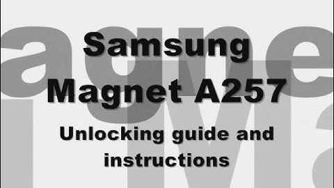 How to Unlock Samsung Magnet SGH-A257 Cingular At&t ATT Rogers Sim Code Instructions