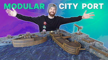 ⚓ Easy MODULAR Medieval PORT + Water Tiles