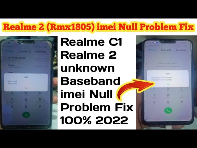 Realme 2 imei null Baseband Unknown Problem solve 100%