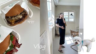 vlog. 29-31주 먹덧임산부 브이로그 | 용용이용품쇼핑 | 임산부환도통증.. | 맛집리스트(또보겠지떡볶이,오토김밥,캘프옥수버거,백부장집닭한마리,마초야) | 수박에빠진임산부🍉