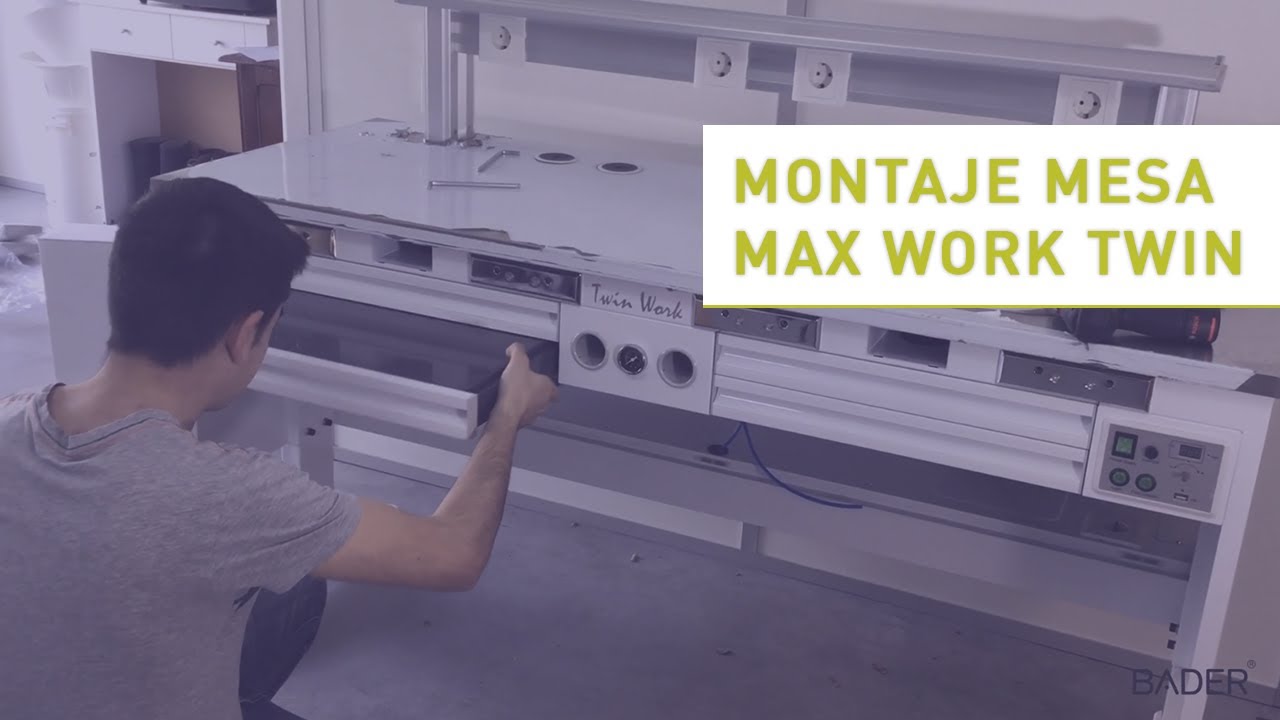 Montaje Mesa de Laboratorio doble Max Work Twin de Bader