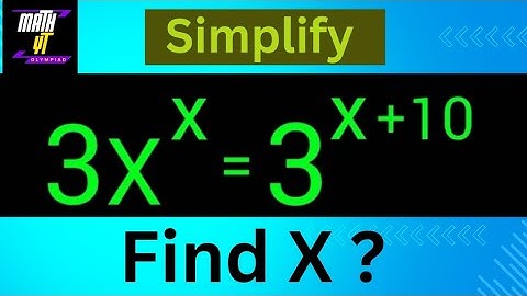 A nice exponential equation solutions for 3x^x= 3^x+10.