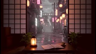 Cozy Tokyo Alley Studio at Midnight | Lofi Rain Ambience (4K)