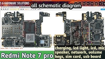 Redmi note 7 pro all schematic Diargram charging lcd light lcd mic speaker network volume keys sim