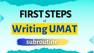 First steps of writing UMAT subroutine | what is UMAT subroutine in Abaqus?