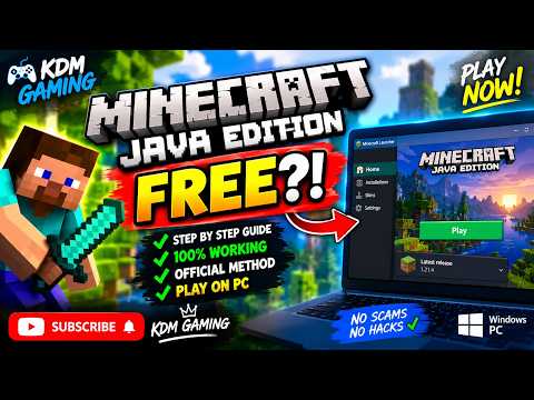 🔥 How to Download Minecraft Java Edition for FREE in 2026! 😱💎 | KDM GAMING
