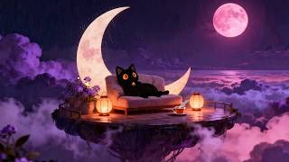 Deep Night Dreamscape 🐈‍ Lofi Cat | Study & Relaxing Lofi [Moonlight Clouds & Floating Night Vibes] screenshot 4