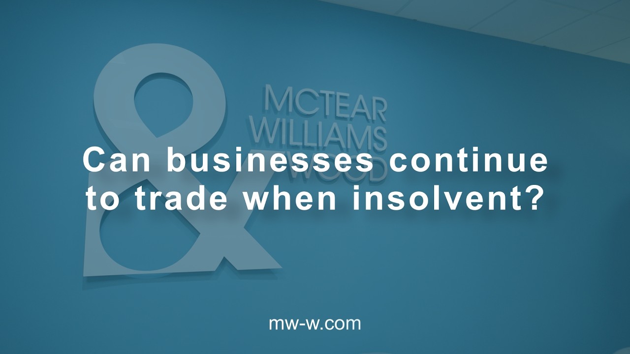 Can you trade while insolvent?