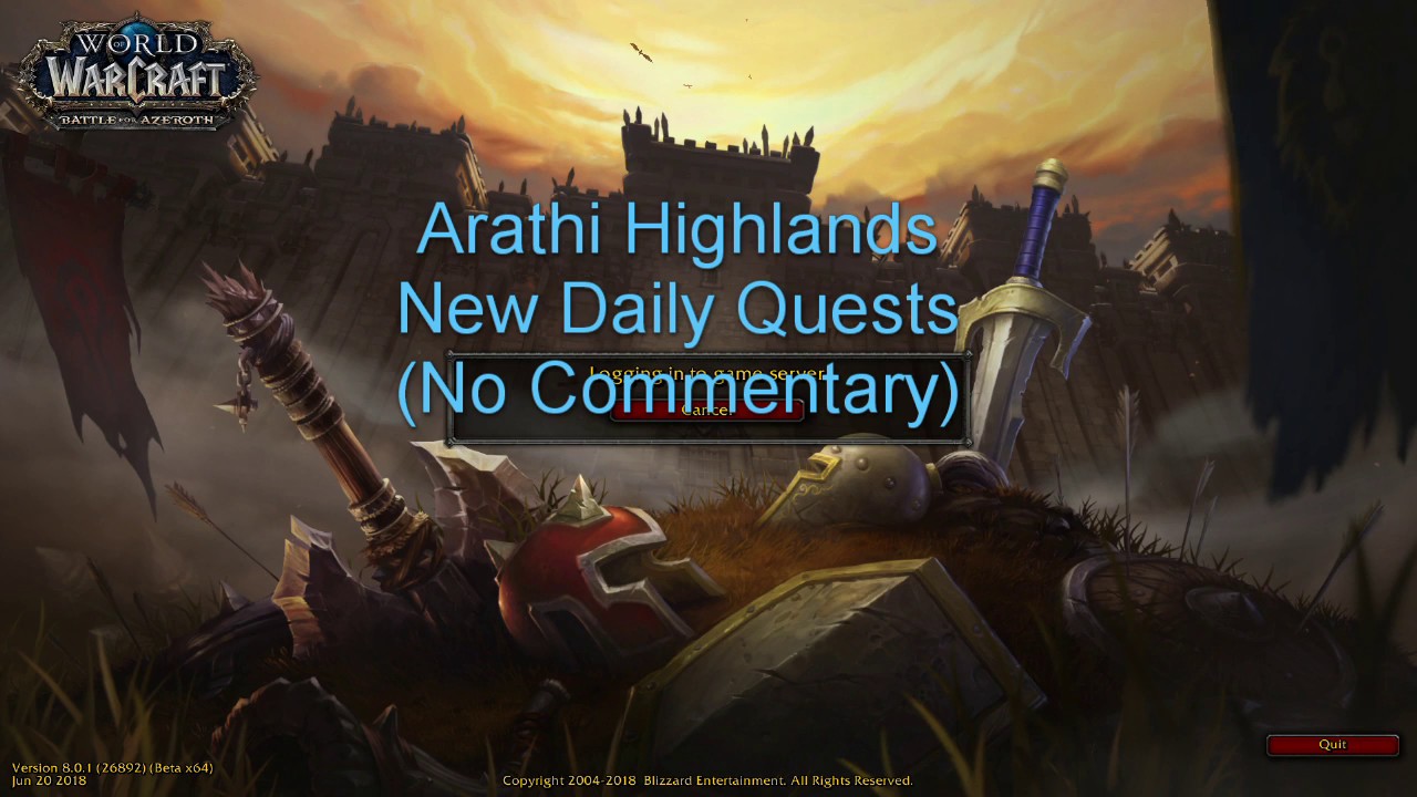 Arathi Highlands New Daily Quests (no commentary)