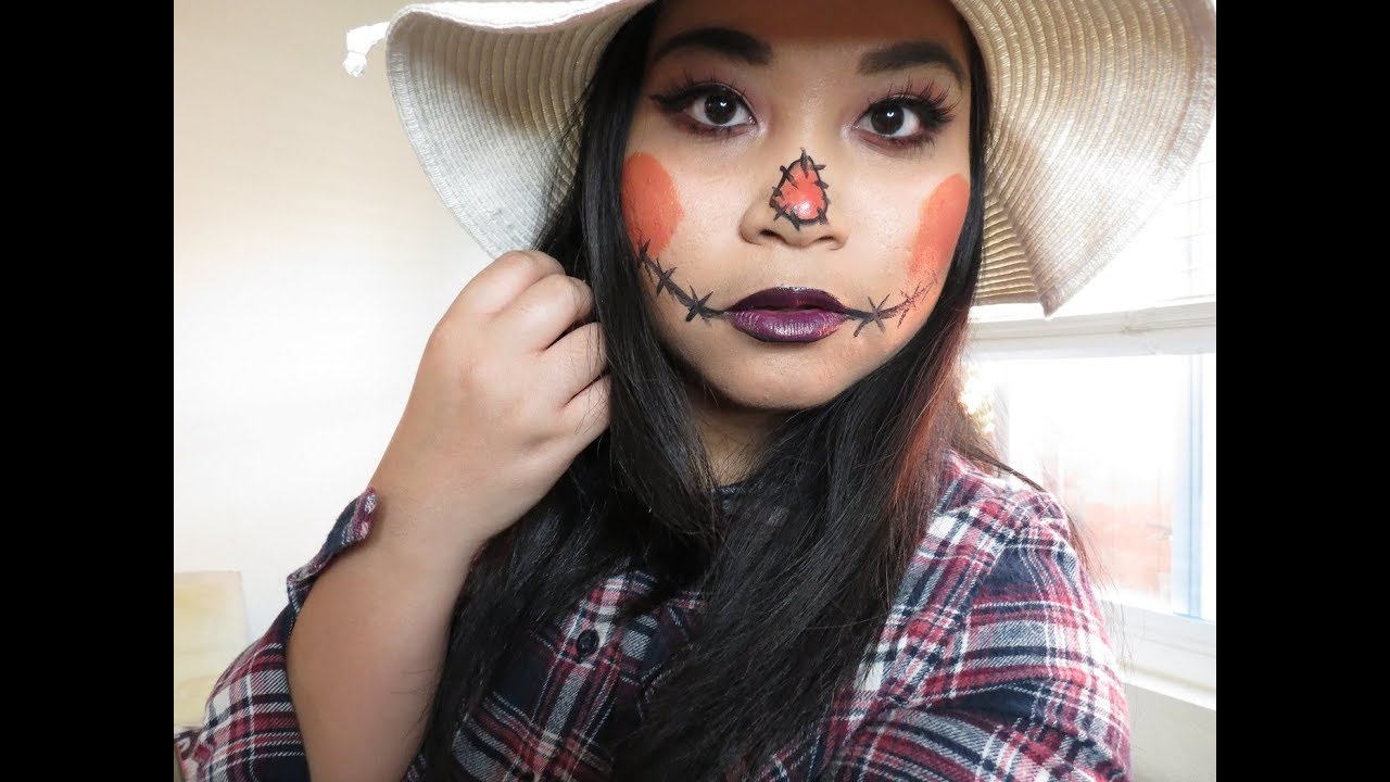 Halloween Makeup Tutorial: Scarecrow - YouTube