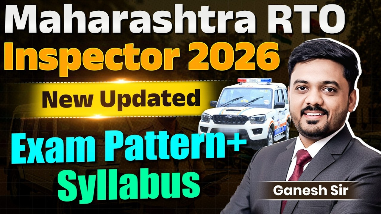Maharashtra RTO Inspector 2026 | New Updated | Exam Pattern + Syllabus ...