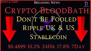 Ripple\/XRP-Crypto BloodBath,Ripple \& UK\/US stablecoin, $0.4899 10.2% Off 24Hr 17.8% Off 7Day