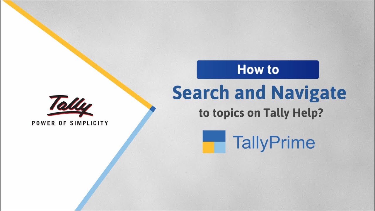How to Search and Navigate to Topics on TallyHelp | TallyHelp - YouTube