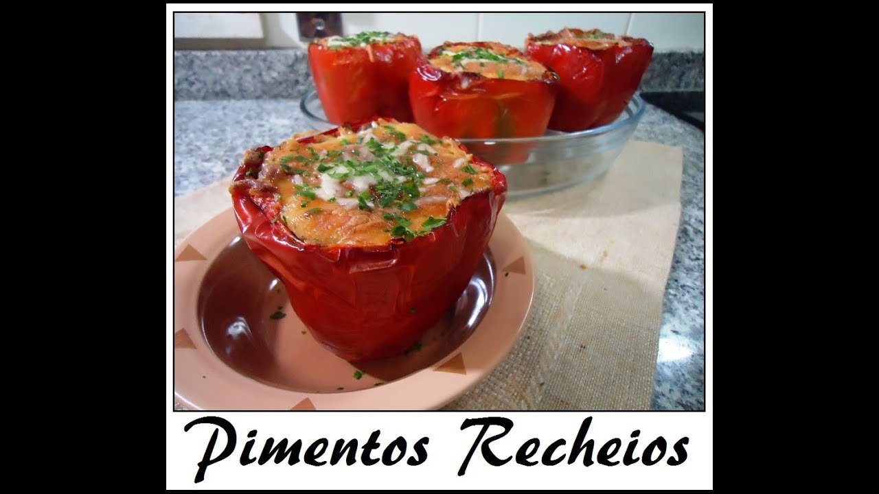 Pimentos Recheios de Carne e Arroz muito fácil de fazer