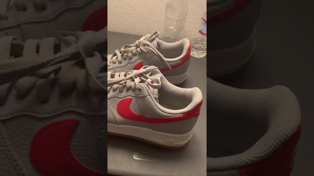 nike af1 grey red