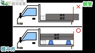 【親幸産業】鋼管の積込みと固縛要領