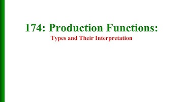174 Production Functions: Their Types and  Interpretation (For Undergraduates)