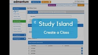 Study Island: Create a Class