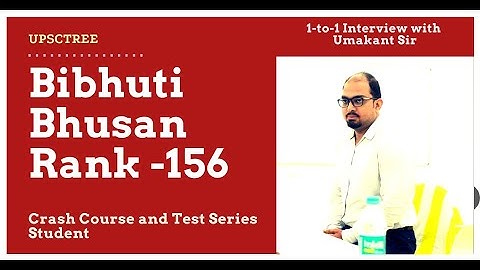 Topper- Bibhuti Bhusan Biswal - Rank 156 (1-to-1 Interview)