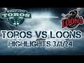 Toros loons 3 1 highlights
