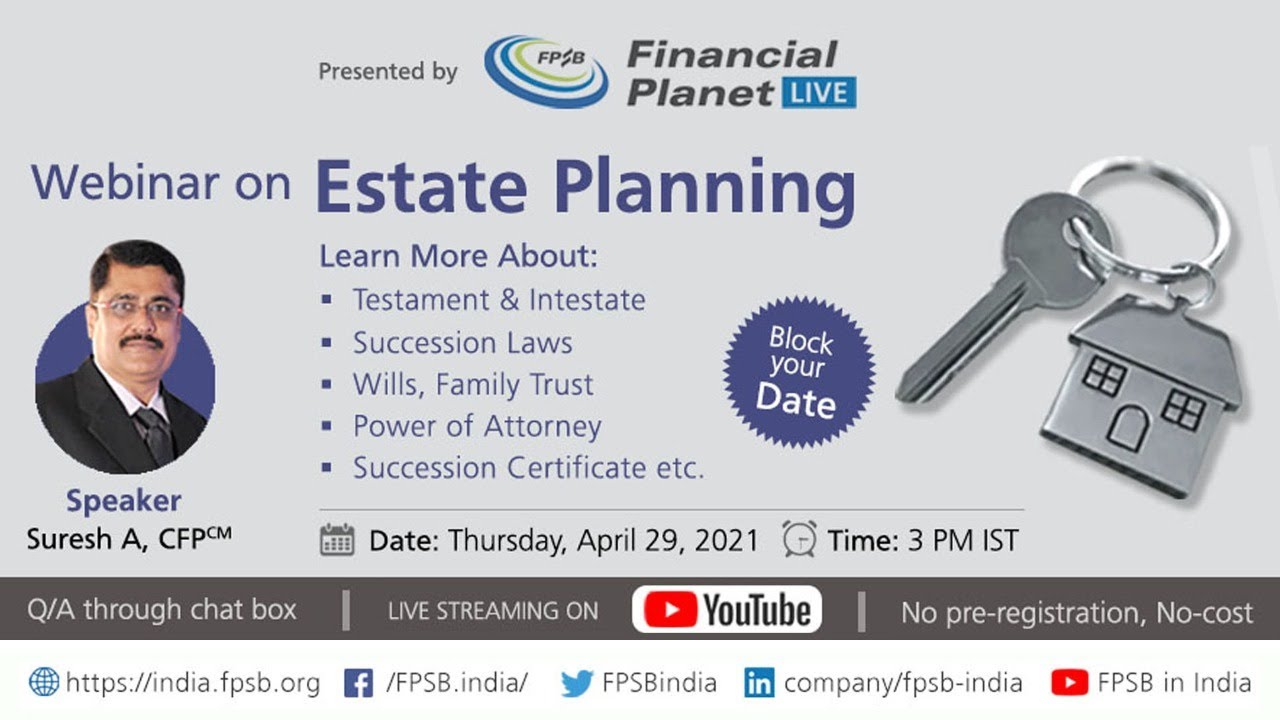 Live webinar – ESTATE PLANNING