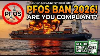 The PFOS Ban: Foam Ban by SOLAS 2026 updates.#PFOSBan #solas #maritimecompliance #firefighter #foam