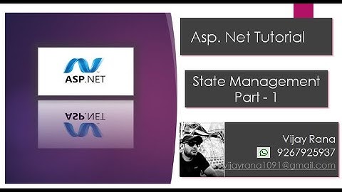 State Management  | Part - 1 | Asp .NET Tutorial | By Vijay Rana | By Vijay | .Net By Vijay Rana