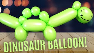 How to Make a DInosaur Balloon Animal, Version 3 #balloonanimal #dinosaurballoon