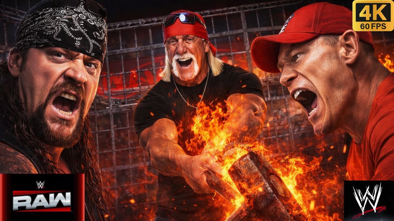 Full Match - Hulk Hugan Vs John Cena Vs Undertaker Steel Cage #wwe2k25 #wwe #game #ps5 #shorts #raw