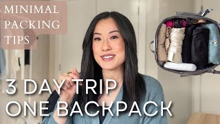 PACK WITH ME  a weekend trip in a backpack + minimal packing tips