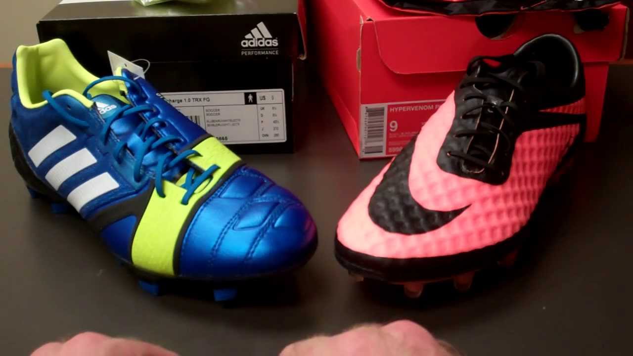 Nike Hypervenom Phantom vs. Adidas Nitrocharge 1.0 - YouTube