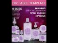 Custom Printable Dropper Bottle Label 1oz 2oz 4oz | Editable Shower Bottle Labels | Oil Label DIY