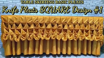 Square Design Knife Pleats |Table skirting Diamond Design |Rose Design |Butterfly, heart design