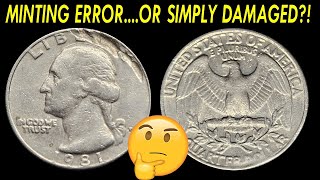 STRANGE 1981 QUARTER....IS IT AN ERROR, OR SIMPLY DAMAGED?! #therealdeal #livecoinqa #coins